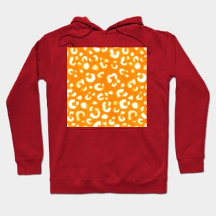 Orange Handmade Leopard Texture Hoodie